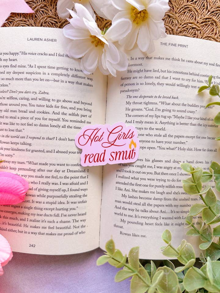 Hot Girls Read Smut Vinyl Sticker for wholesale by BlushedDesigns Co.