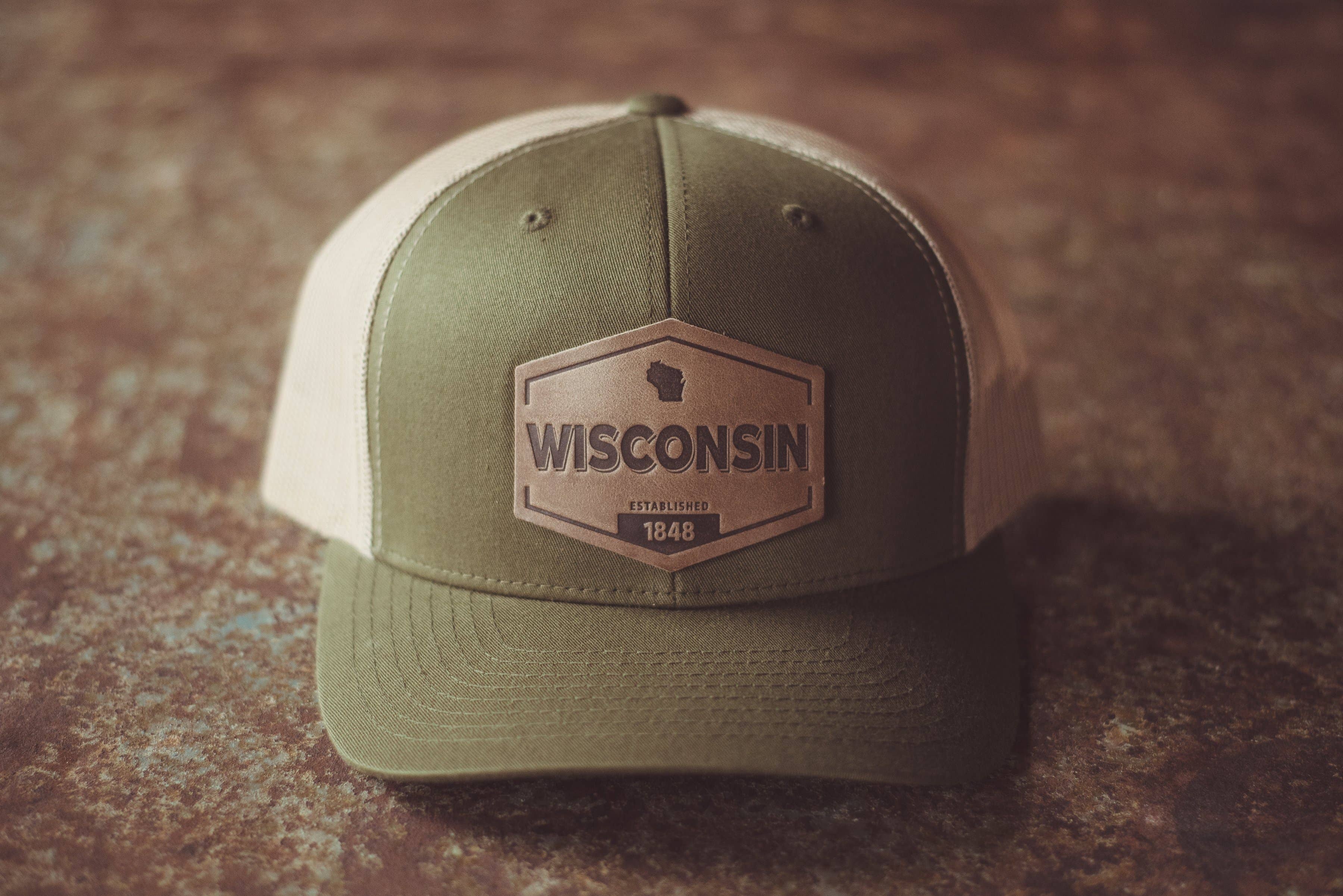 Range Leather Co. - Wholesale Trucker Hat - Unisex - Wisconsin Established Hat | Leather Patch Trucker Hat4
