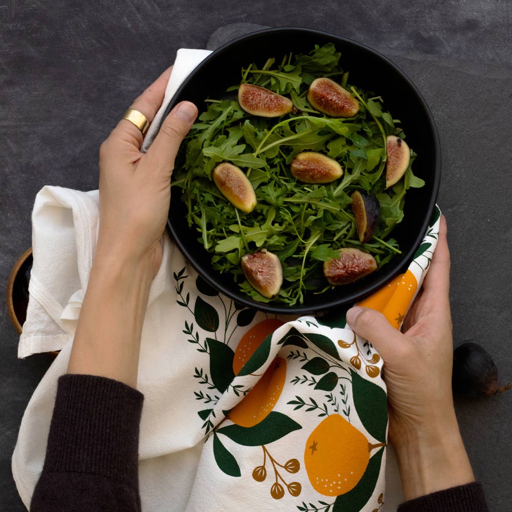 HAZELMADE® Tea Towels + Gifts - Wholesale Tea Towel - Winter Oranges Tea Towel | Kitchen Decor | Holiday1