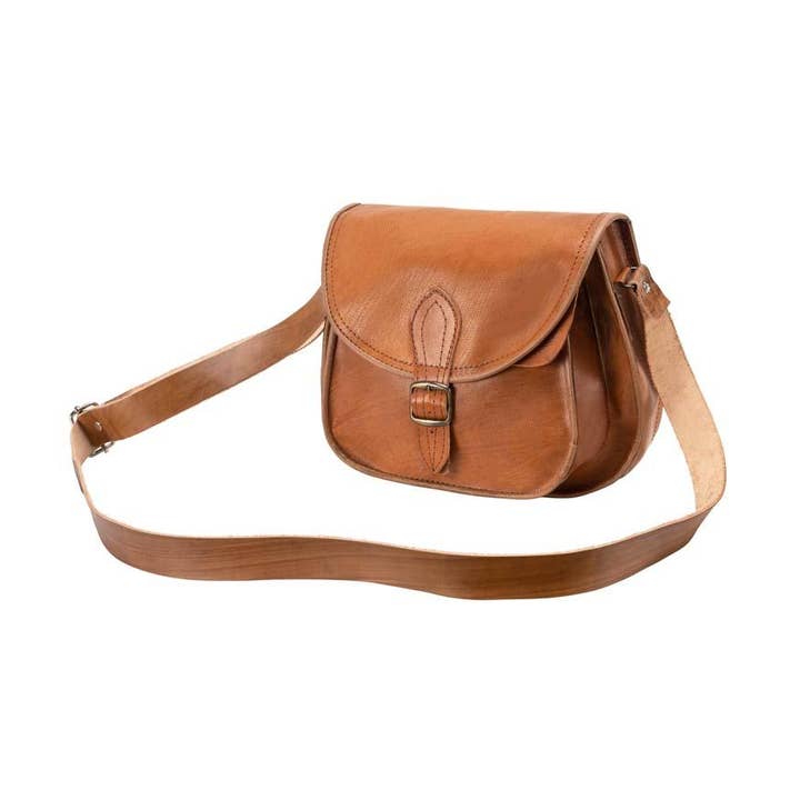 Sac à bandoulière - Sac en Cuir Marron | Brun pour la vente par Jerusalem Sandals