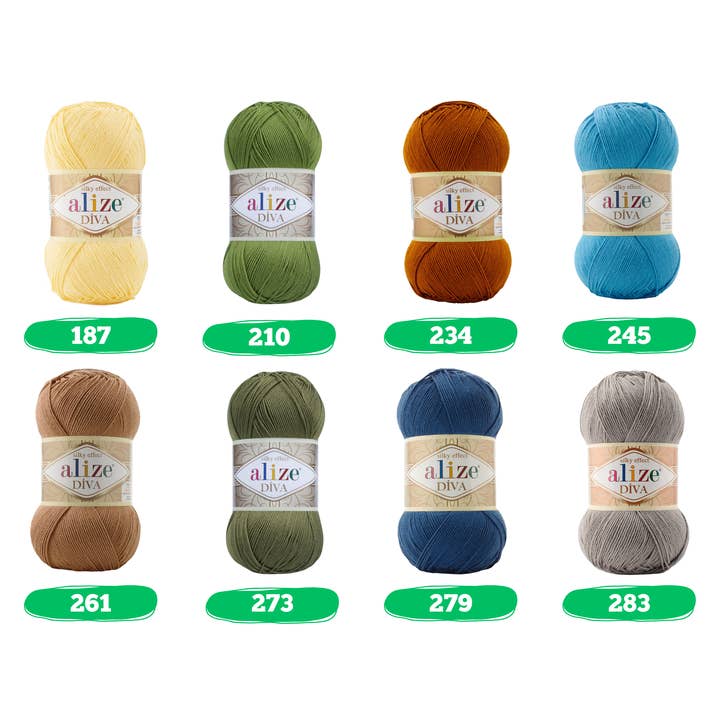 Craftsyarn - Venta al por mayor Hilos - Alize Diva | Hilo veraniego | Hilo acrílico | Hilo
