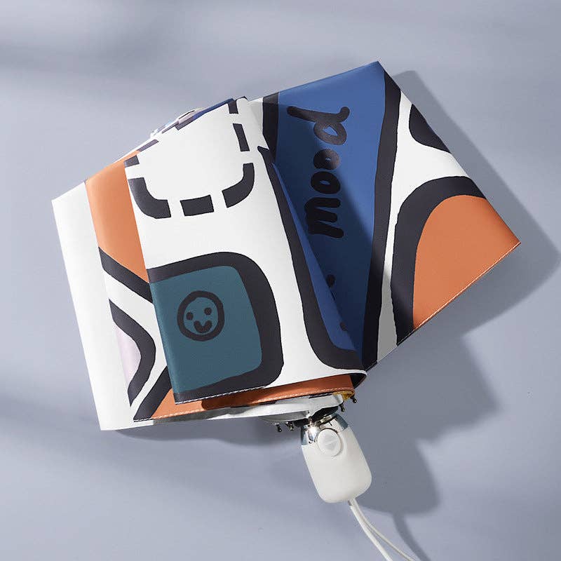 Funkyrel® Atzbranding Limited - Wholesale Umbrella - Women's - Tetris Pattern Folding Travel Umbrella for Sun and Rain1