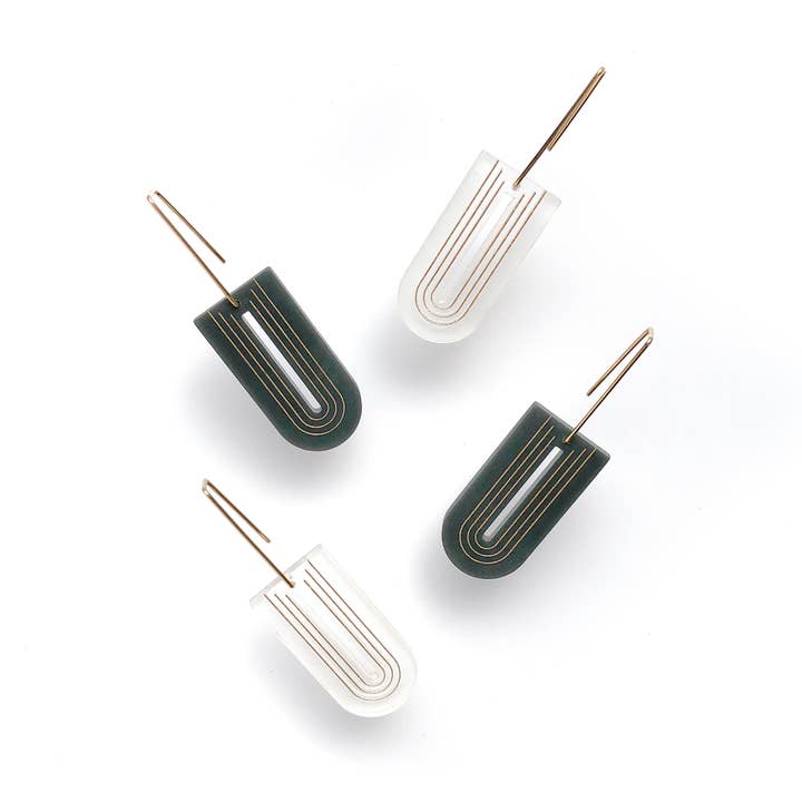 Ulla Earring - Minimalist Modern U Arc Shape for wholesale by Bird of Virtue