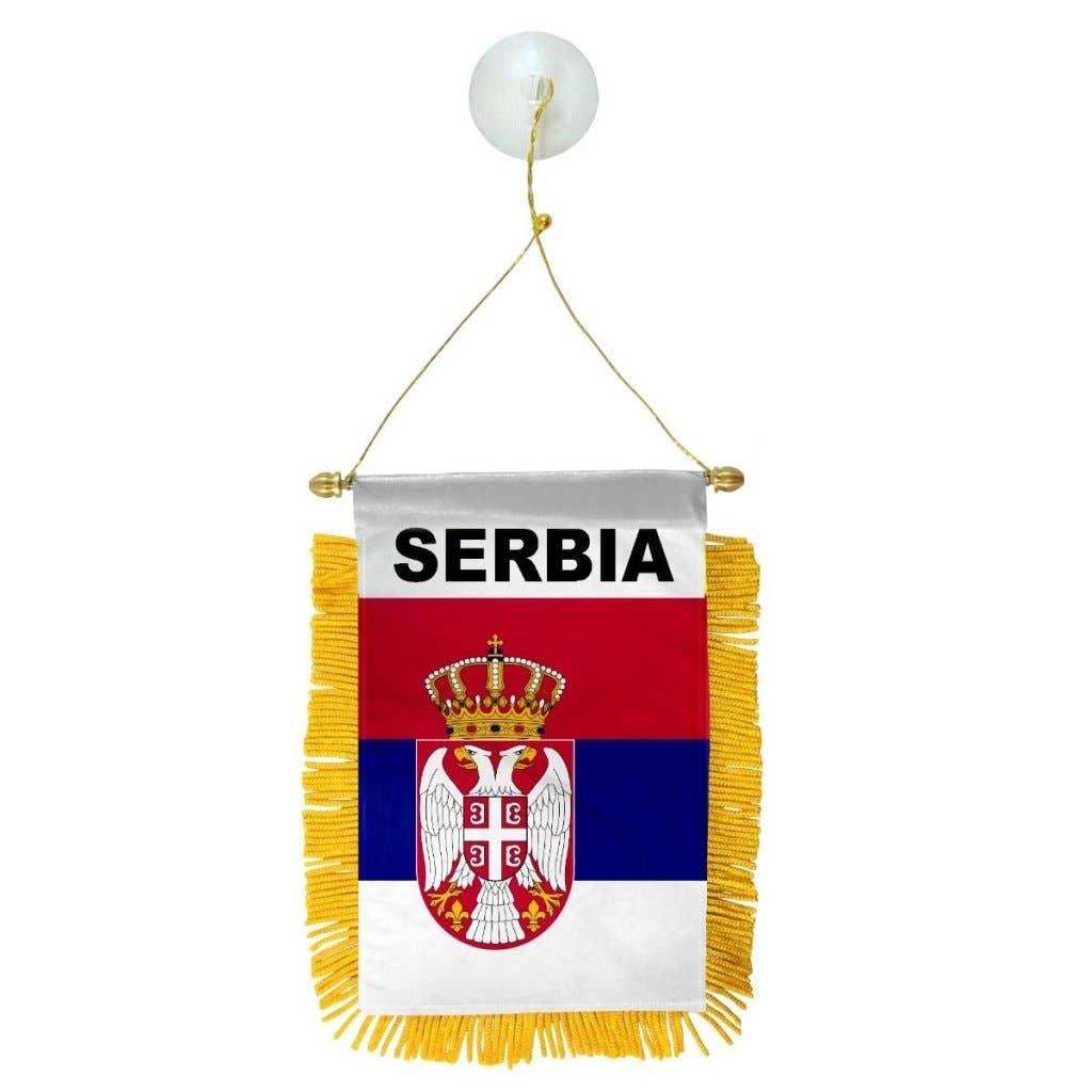 Flags Importer – wholesale Flag – Serbia Mini Banner1