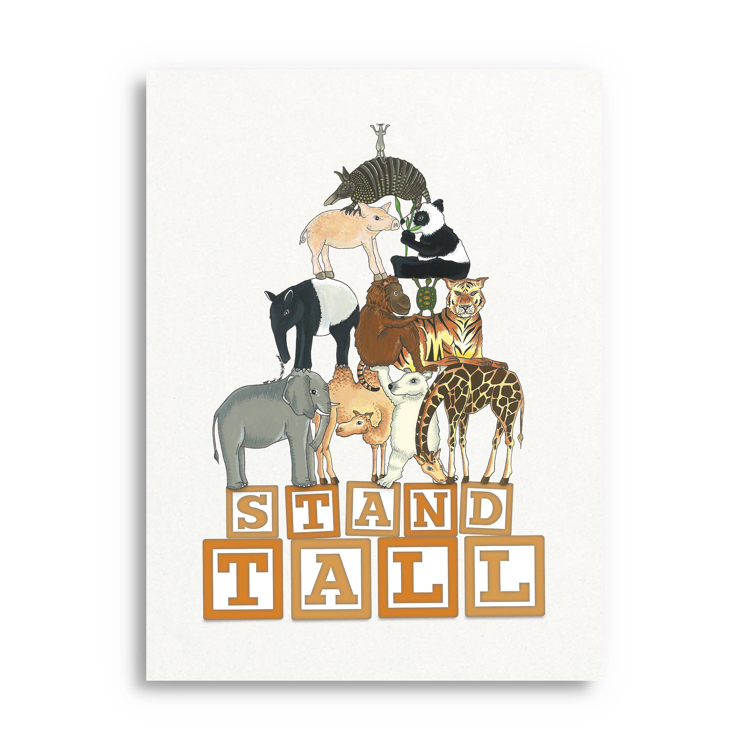 Fearless Flamingo – wholesale Art print – Kids & baby – Kids motivational print | Stand Tall | Nursery wall art0