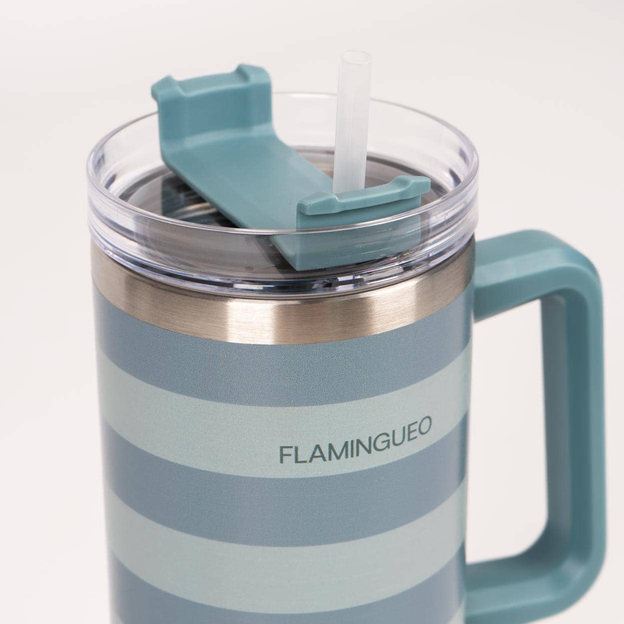 Flamingueo - Vendita all'ingrosso Bicchiere/tazza termica - Bottiglia termica in acciaio inossidabile a righe verdi2