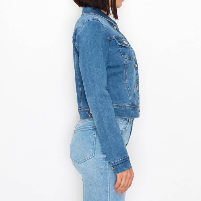 Pinkbloom - Wholesale Denim Jacket - Women's - STONE WASHED DENIM JACKET1
