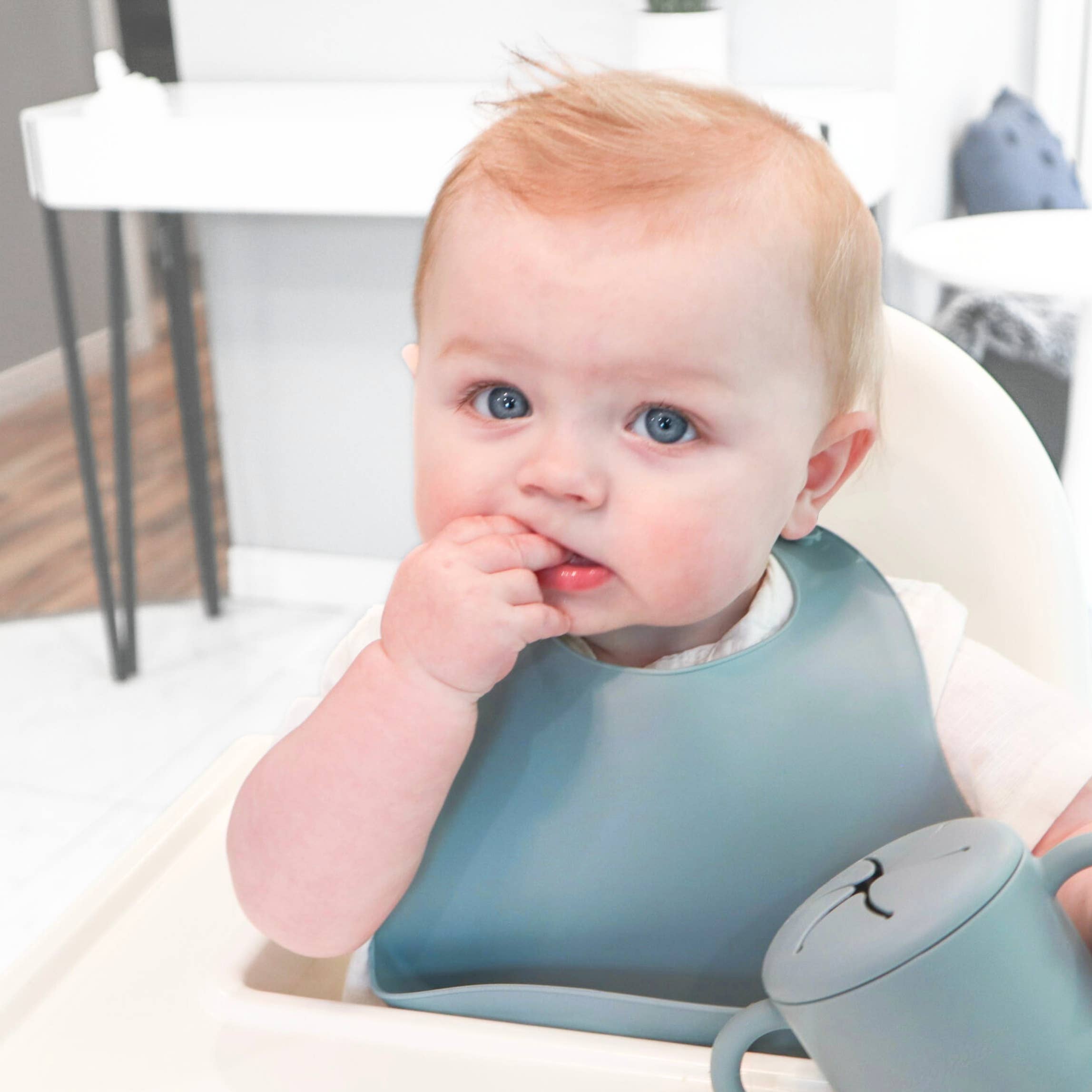 Silicone Bib - Sage for wholesale on Faire1