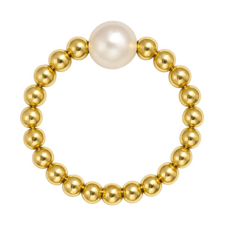 Audrey | Anel Elástico com Pérolas por atacado de bara boheme