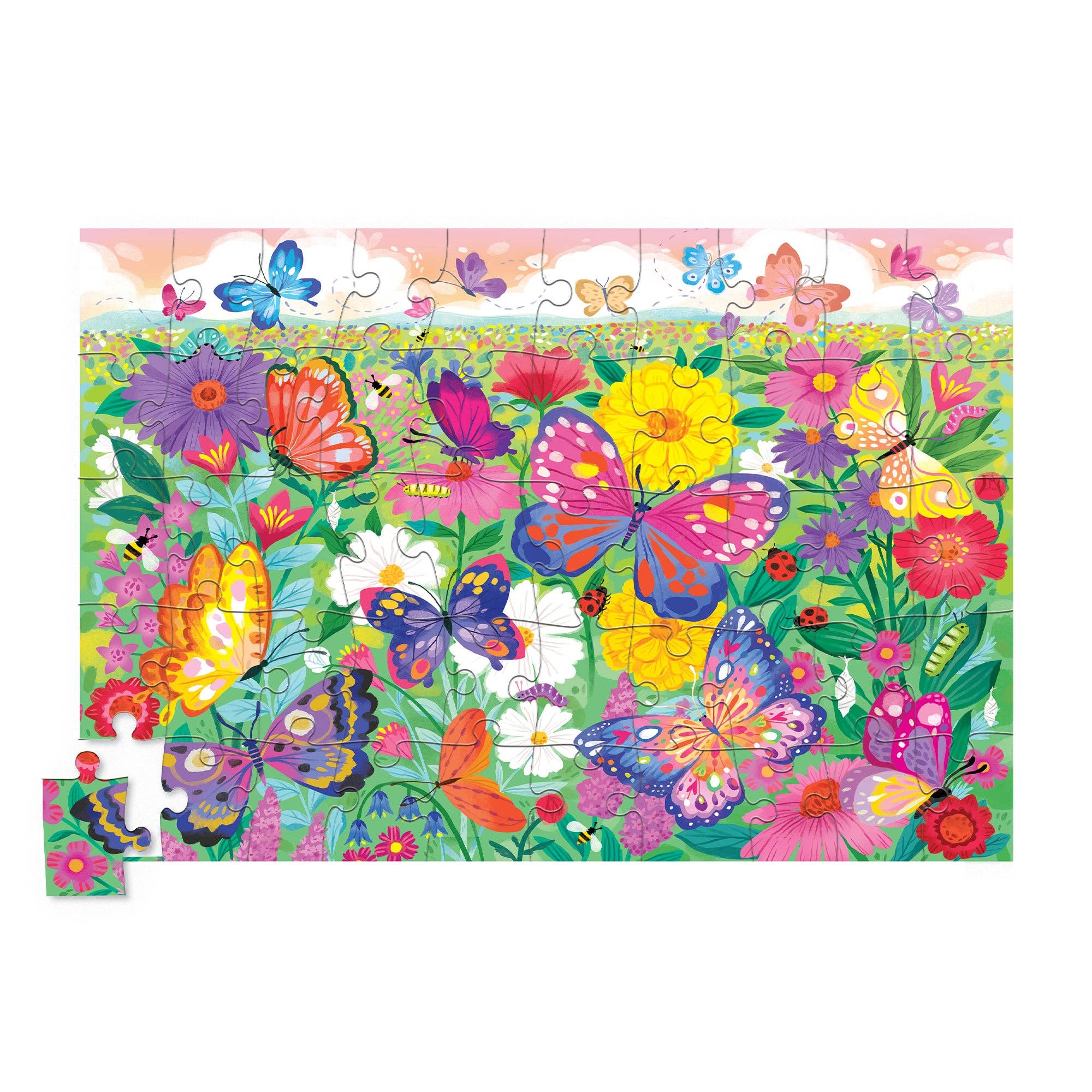 Crocodile Creek - Wholesale Puzzle – Child - Holographic Puzzle 50 pc - Butterflies1