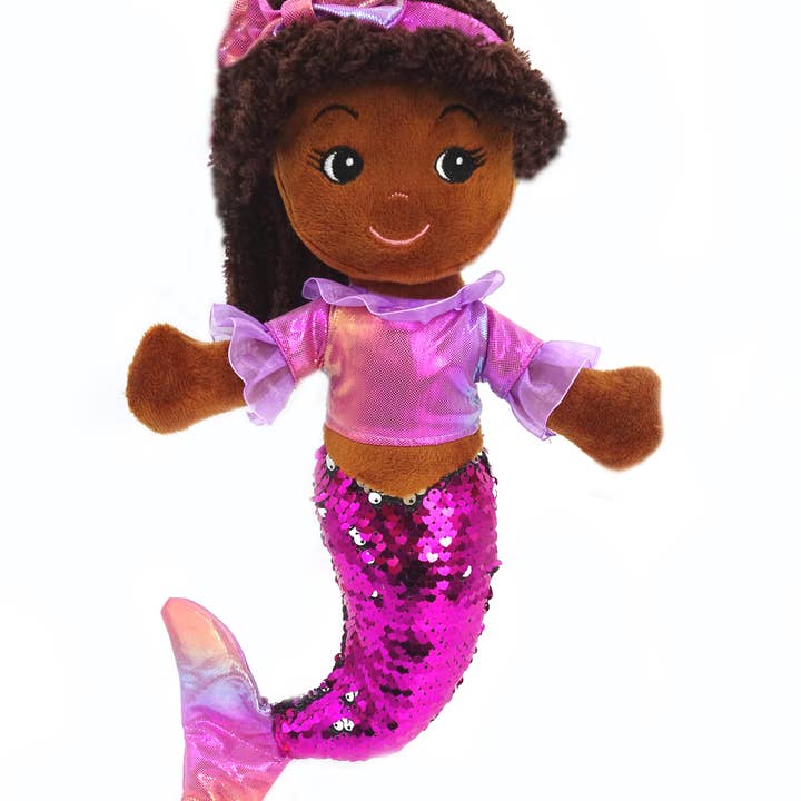 GirlzNDollz - Vente Poupée – enfant - Poupée sirène à paillettes, lot de 2