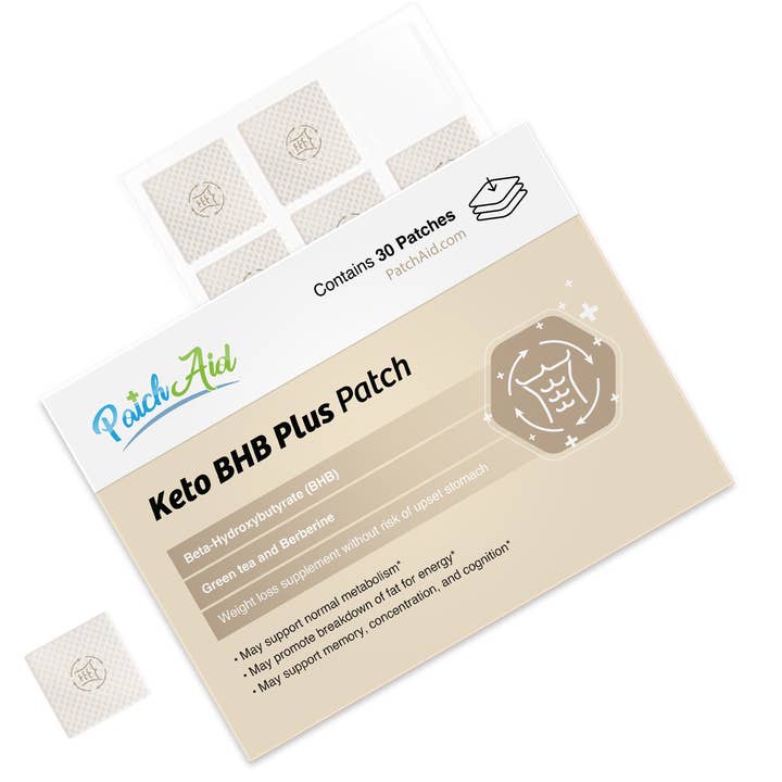 PatchAid - Wholesale Oral Supplement/Vitamin - Keto BHB Plus Patch - Ketosis Support & Weight Management