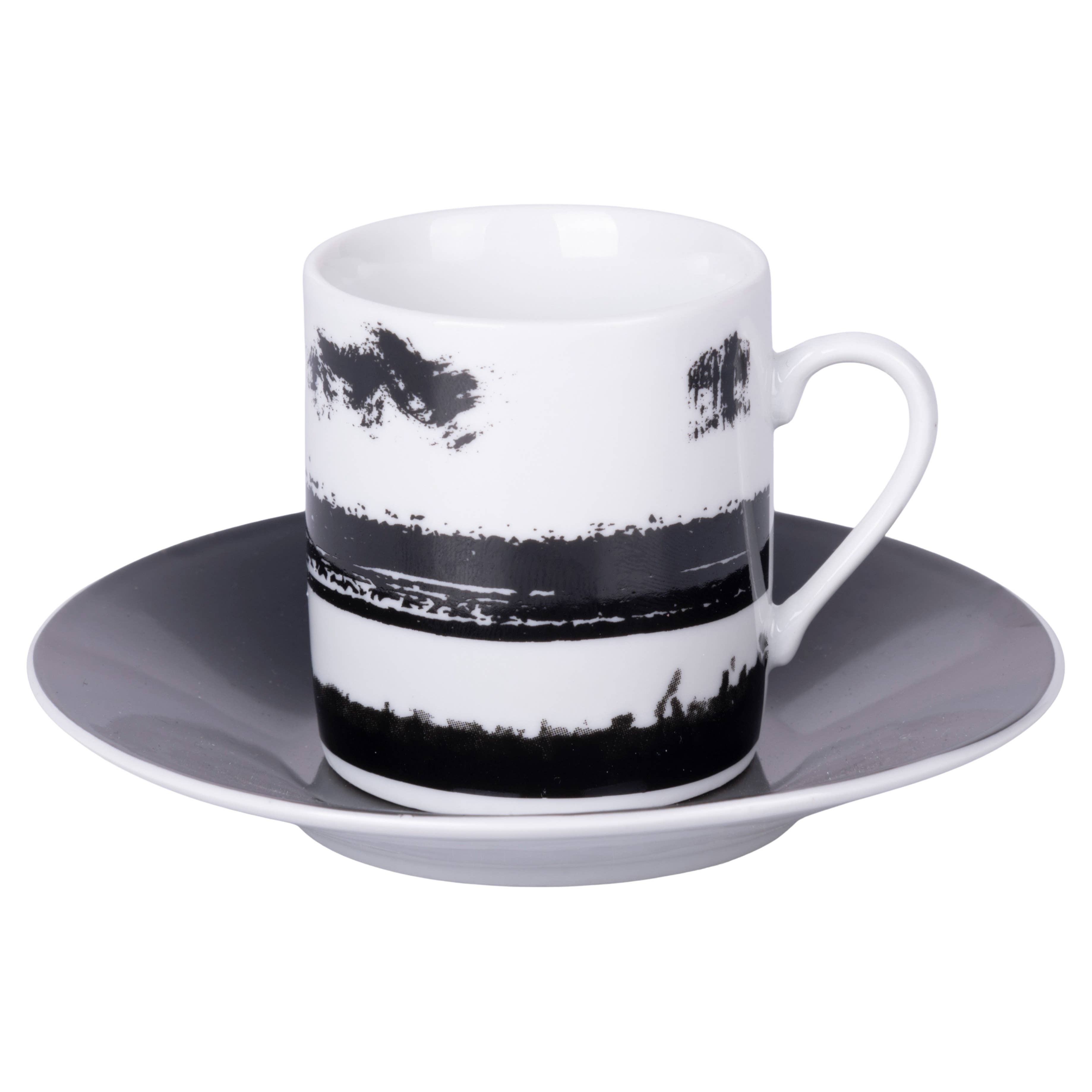 VdE Tivoli 1996 - Wholesale Coffee/Tea Cup - The Black Mood Set 6PCS Cups 90ML/saucer5