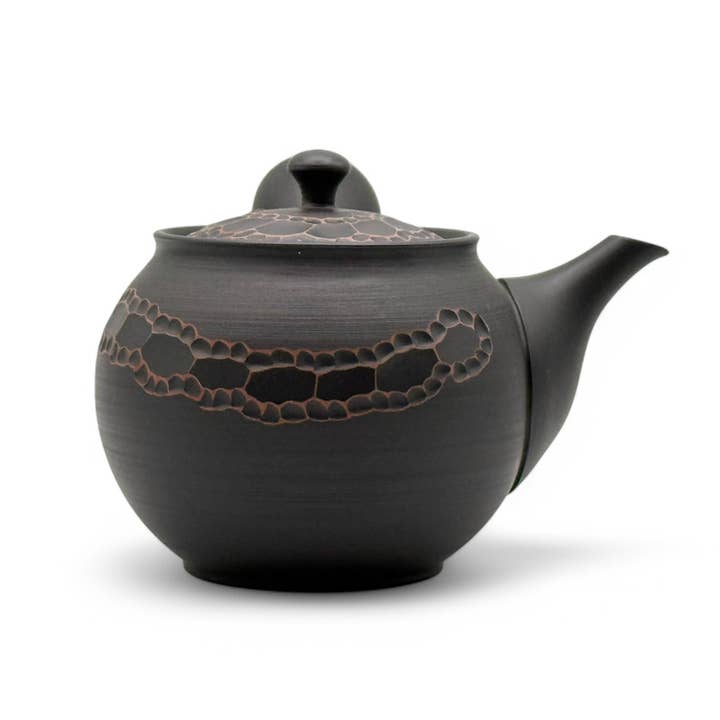 Inoue Tea - Wholesale Tea Pot - Uroko Black Tokoname-yaki Kyusu - Japanese Teapot