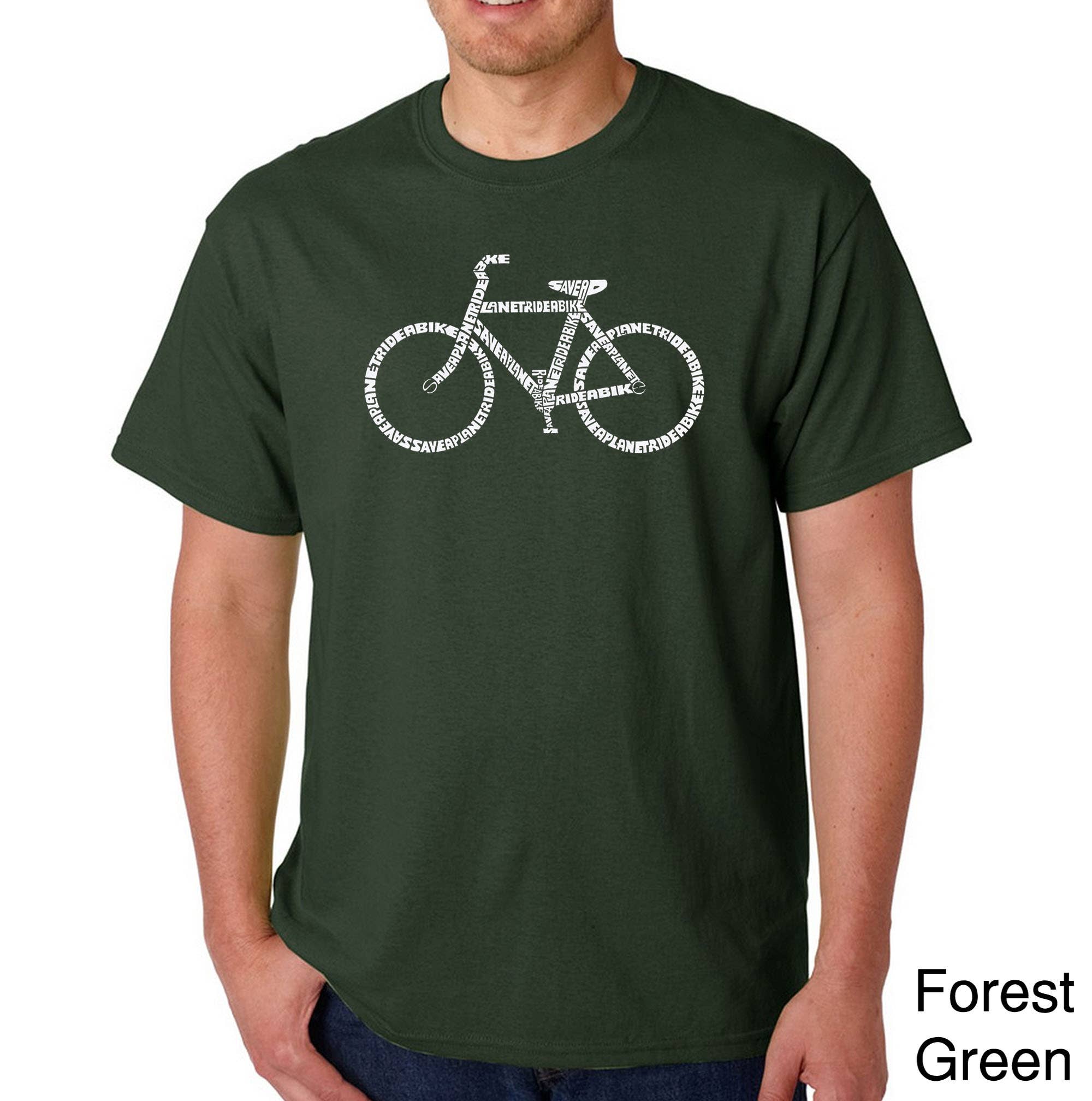 LA Pop Art - Wholesale Screen Printed T-Shirt - Men's - LA Pop Art Men's Word Art T-shirt - RIDE A BIKE4