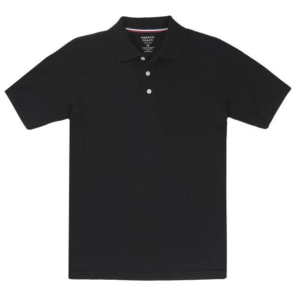 Black French Toast School Uniform Unisex Short Sleeve Pique Polo S for wholesale on Faire2