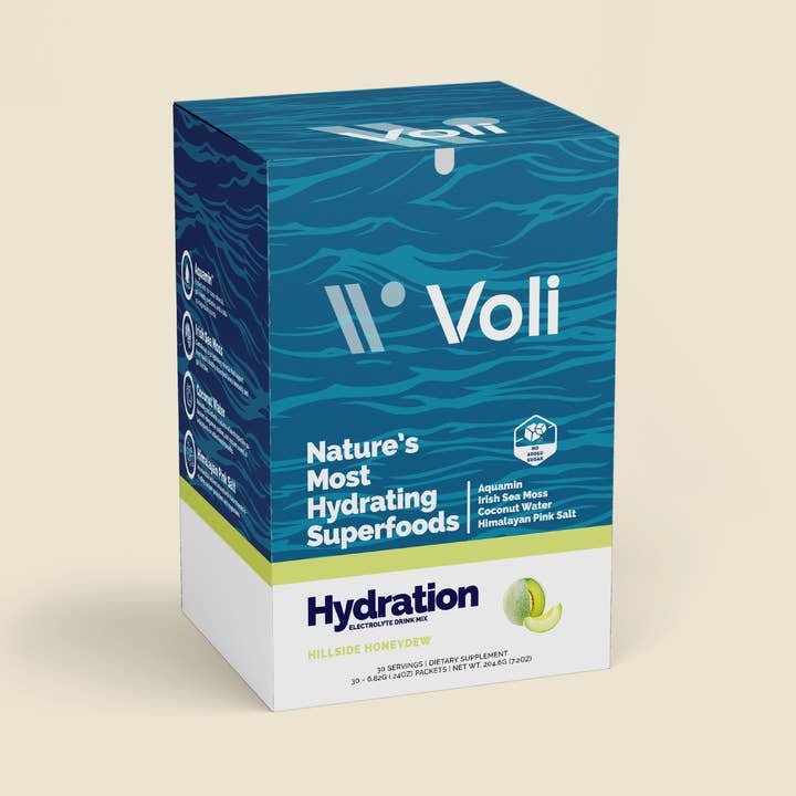 Voli Wellness - Wholesale Powdered Health Drink - Voli Hydration- Hillside Honeydew 30ct Carton