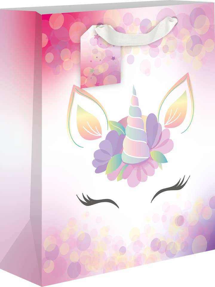 Borsa regalo media a forma di unicorno rosa Boutique per la vendita all'ingrosso da parte di Party Partners