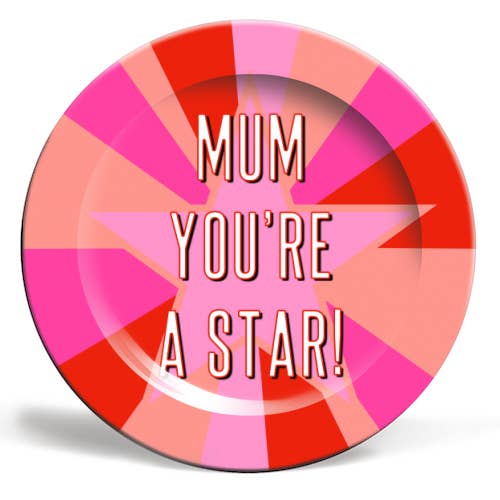 Plates 'Mum You're A Star!' for wholesale by ART WOW