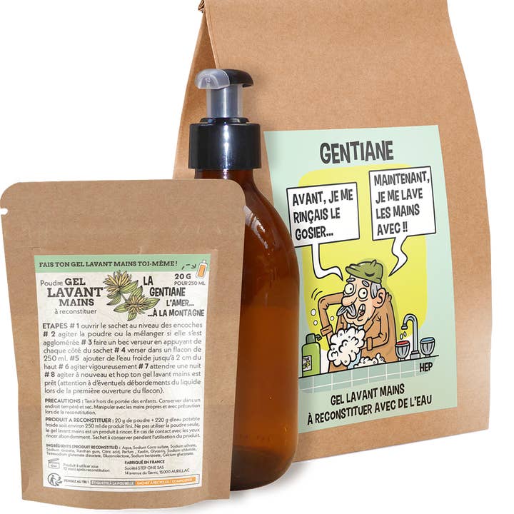 Gentiane Hand Wash Gel Gift Set - Zero Waste for wholesale by STEP ONE SAS