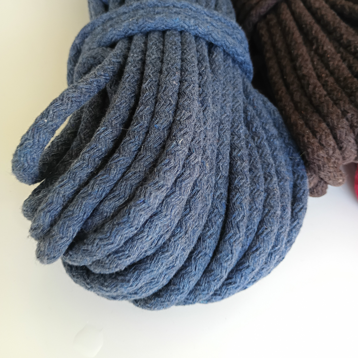 Dream Trimming Goods LLC - Wholesale Craft Supplies - indigo Blue Cotton Rope 1/4' inch x 500 Yrd –Braided Macrame5