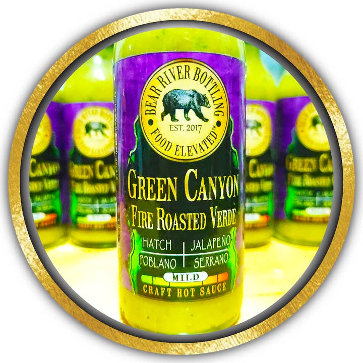 Bear River Bottling - Wholesale Hot Sauce - Green Canyon Fire Roasted Verde1