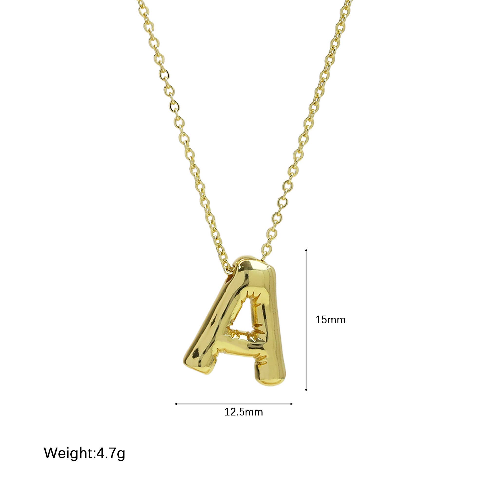 Savvy Bling – Engroshandel Halskæde med vedhæng – Initiale ballonboble guldhalskæde28