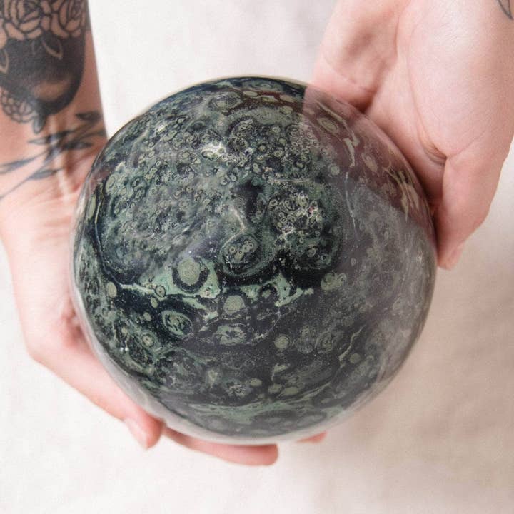 Tiny Rituals - Wholesale Spiritual Stone/Crystal - Kambaba Jasper Sphere - AAA Premium Quality54