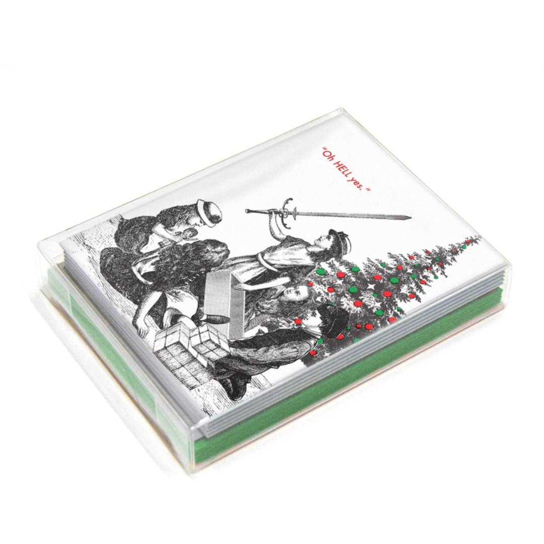 The Mincing Mockingbird - Vente Cartes de Noël - Carte de vœux avec épée de Noël1