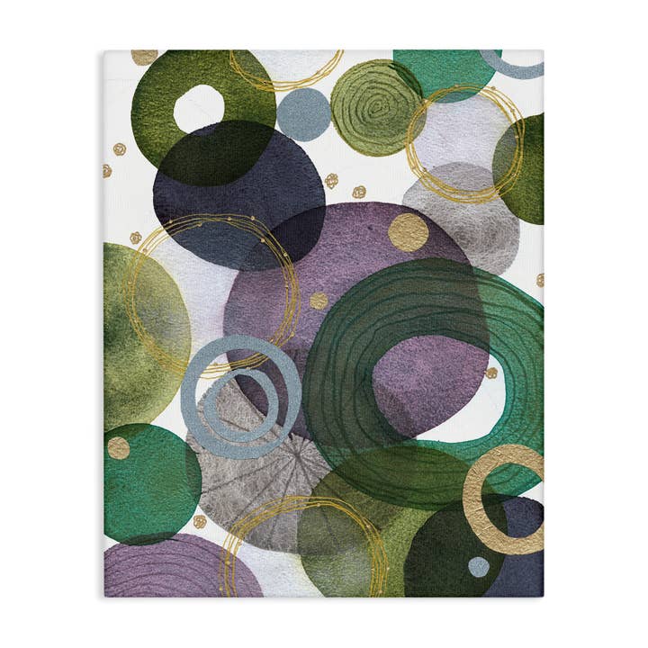 Stupell Industries - Wholesale Wall Sign - Green & Purple Circles - Unframed Wall Art5
