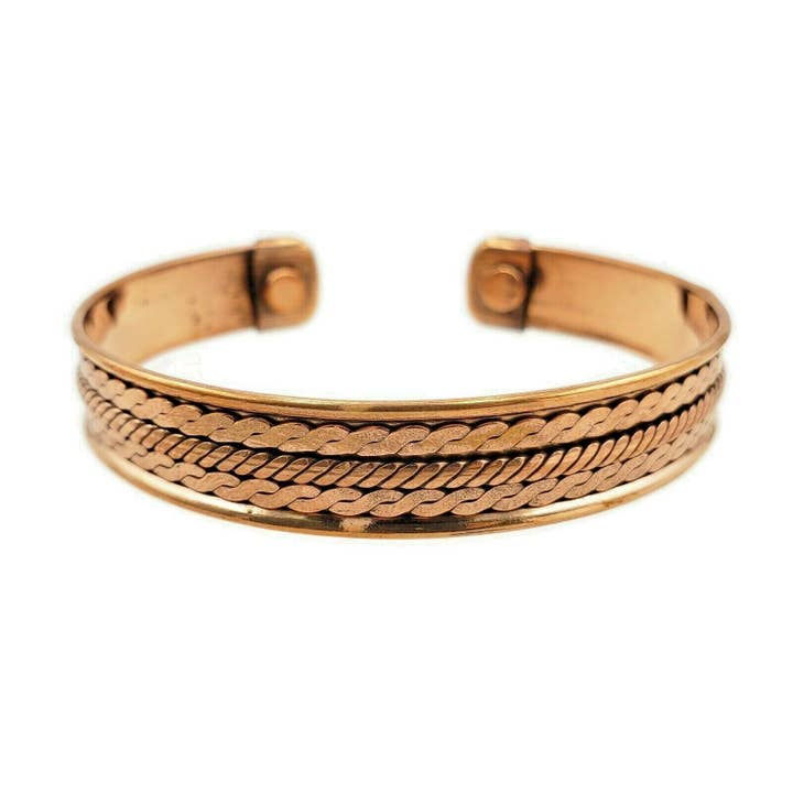 Treasure Jewelry - Vendita all'ingrosso Bracciale a polsino - Bracciale magnetico in rame puro per terapia del dolore