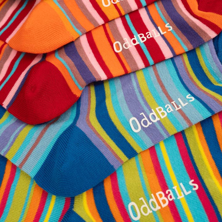 OddBalls – wholesale Socks – Unisex – Lines Bundle - 6 Pack Sock Bundle4