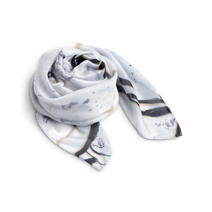 DEMDACO - Wholesale Scarf - Women's - ArtLifting Rectangle Scarf -BlackandWhite