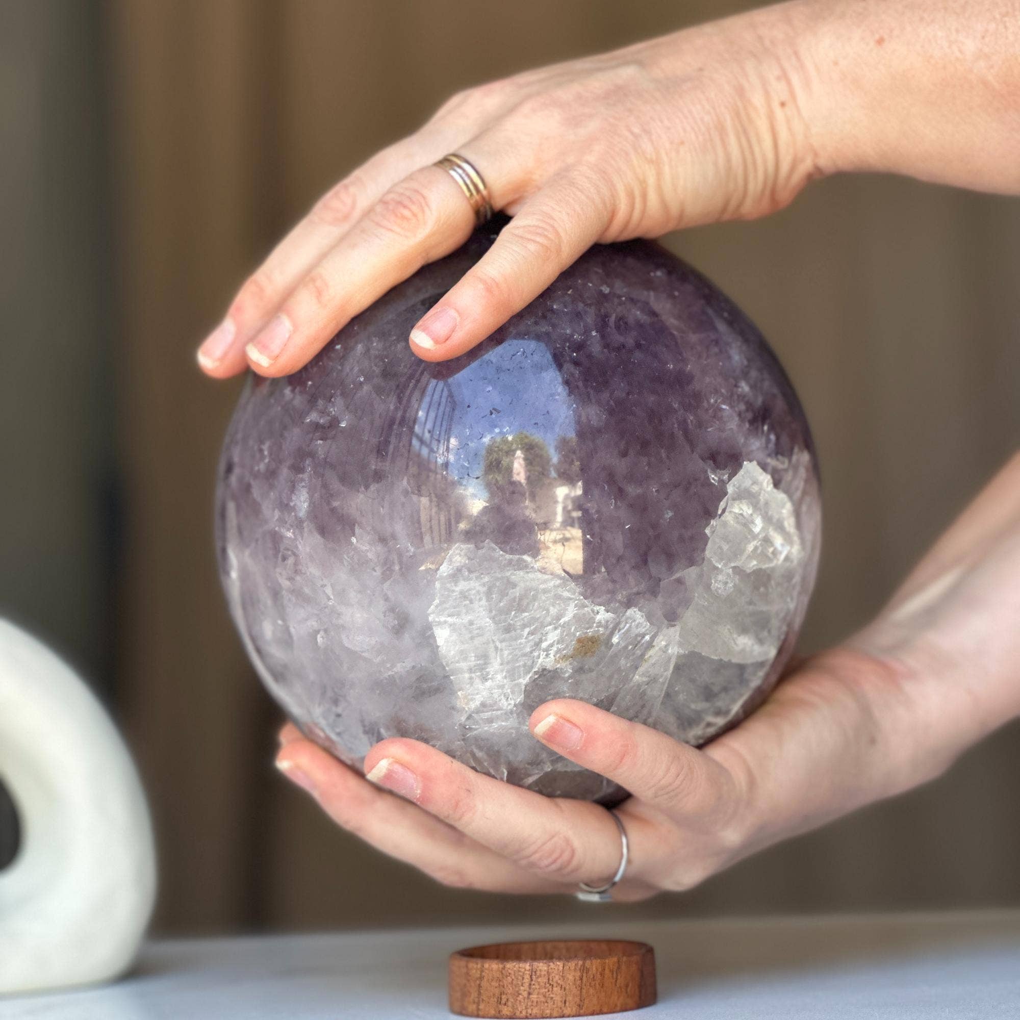 Deep Purple Project - Wholesale Spiritual Stone/Crystal - Amethyst Crystal Sphere 11