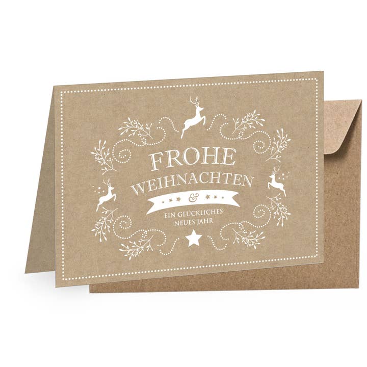 Grußkarte zu Weihnachten als Geschenk, Weihnachtsgrußkarte für den Großhandel von fioniony®