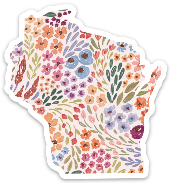 Elyse Breanne Design - Wholesale Sticker - Wisconsin 3x3in. State-sticker4