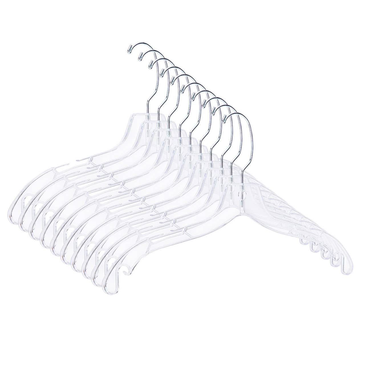 Store Supply Warehouse - Wholesale Clothes Hangers - 17" Heavy Weight Clear Plastic Dress Hangers - Case of 1002