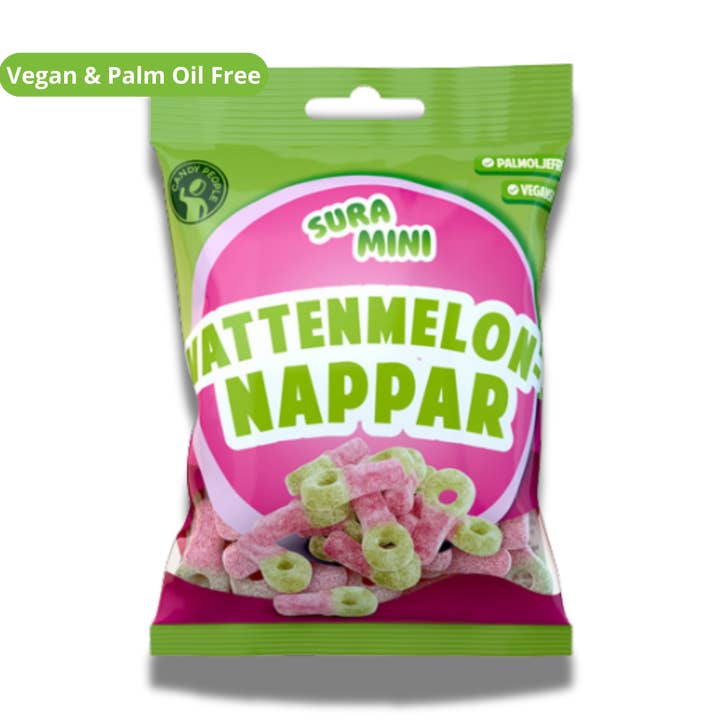 Swedelicious - Swedish Candy - Wholesale Gummy - Sour Mini Watermelon Dummies - Swedish Candy Bags - Candy People0