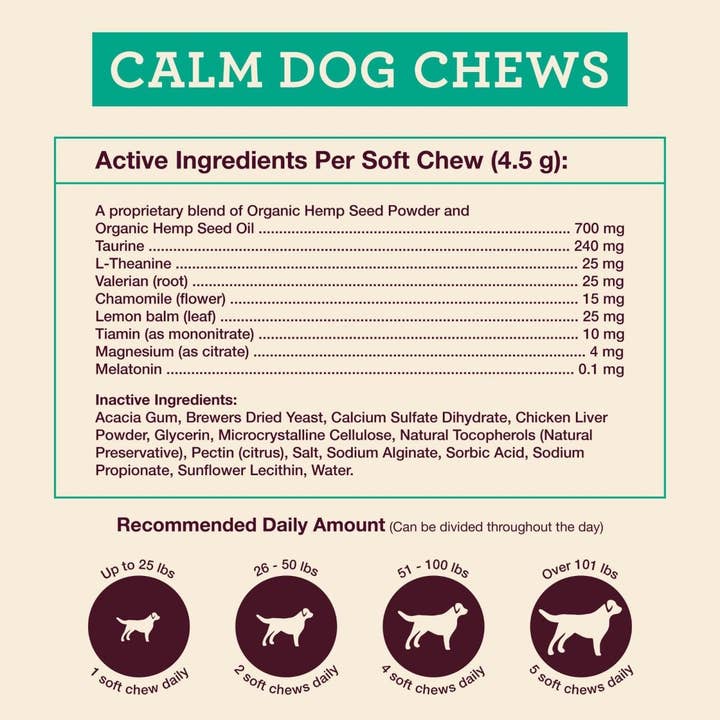 Hemp Well - Wholesale Pet Supplement - Dog - Hemp Well Calm Dog Soft Chews6