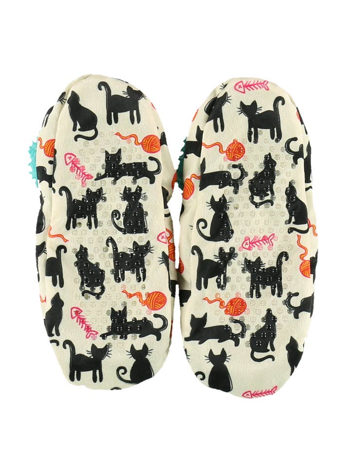 Lazy One - Wholesale Slippers - Women's - Cat Nap Fuzzy Feet Blue1