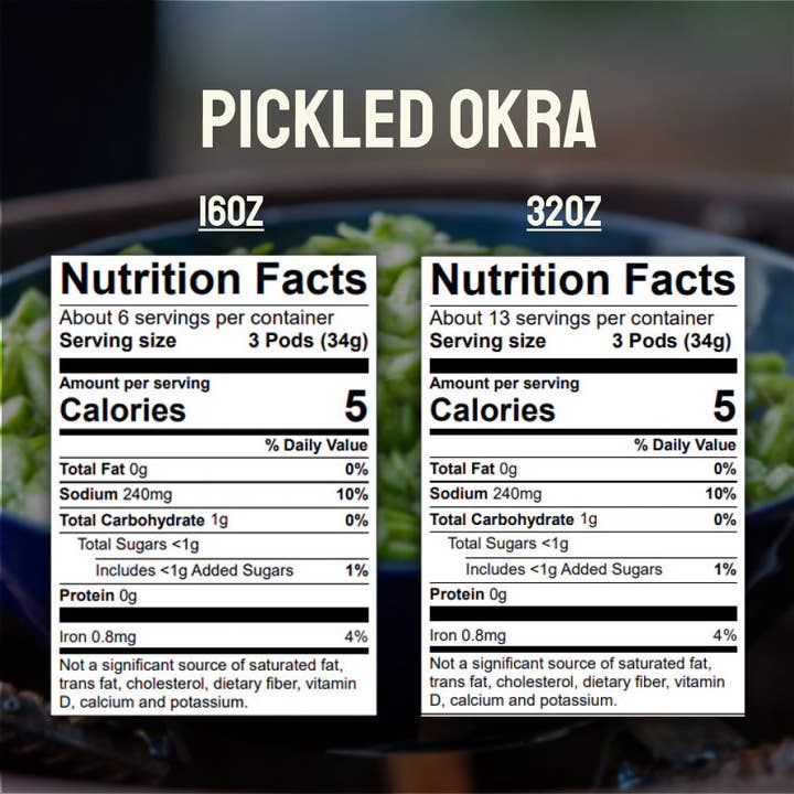 Foster's Pickled Products - Wholesale Pickled Vegetables - Foster's Pickled Okra - 16oz (6 pack)2