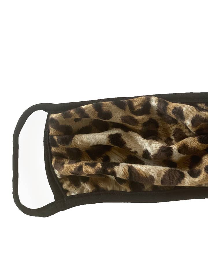 Fashion Face Mask Made in USA, Leopard Mask, Sale 15% off for wholesale by DtlaClothing