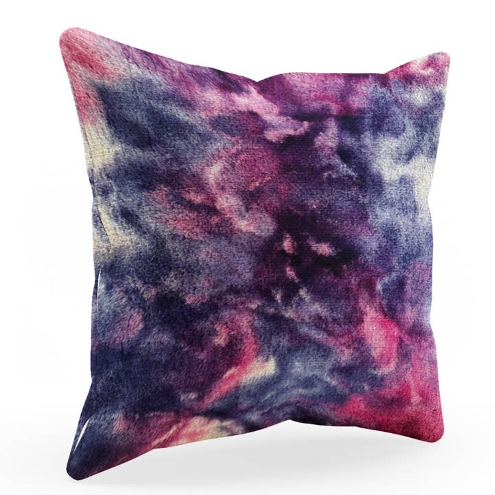 Coussin de luxe en fausse fourrure Plutus, violet et rose, en fausse fourrure pour la vente par Plutus Home Brands