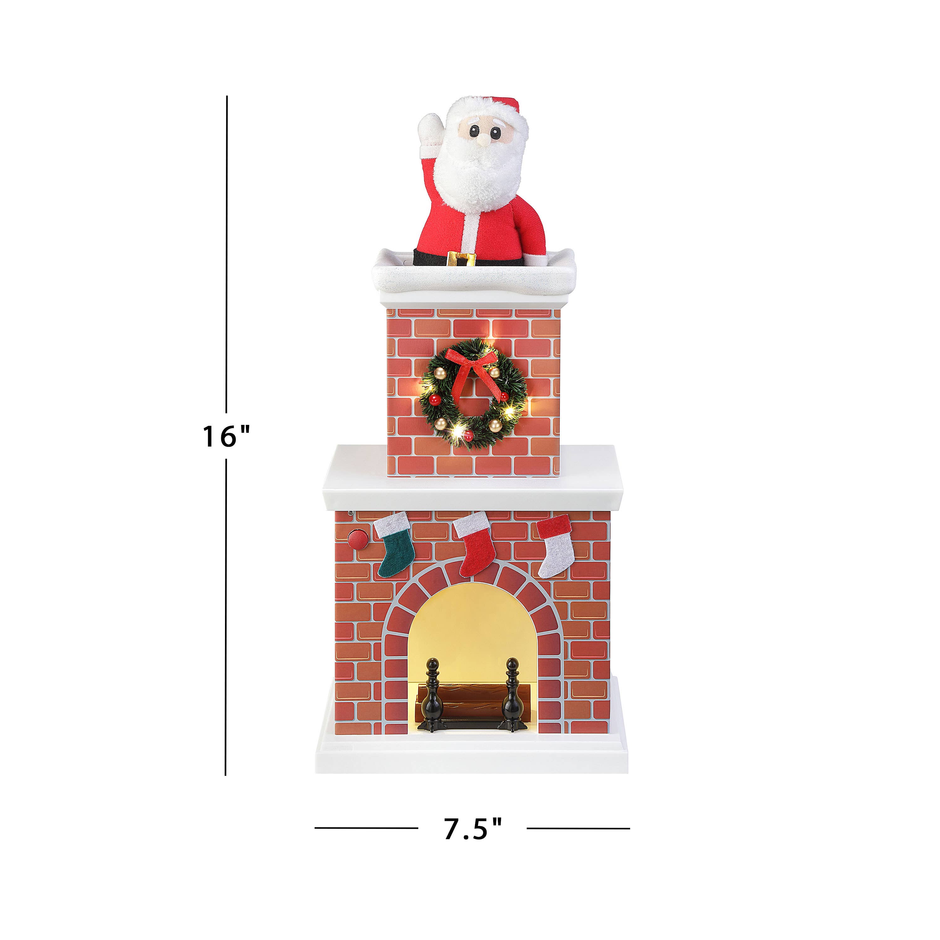 Mr. Christmas - Wholesale Christmas Decoration - 16 In. Animated Santa In Chimney2
