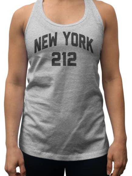 Camiseta de tirantes New York 212 Area Code con espalda cruzada para mujer para venta al por mayor de Boredwalk