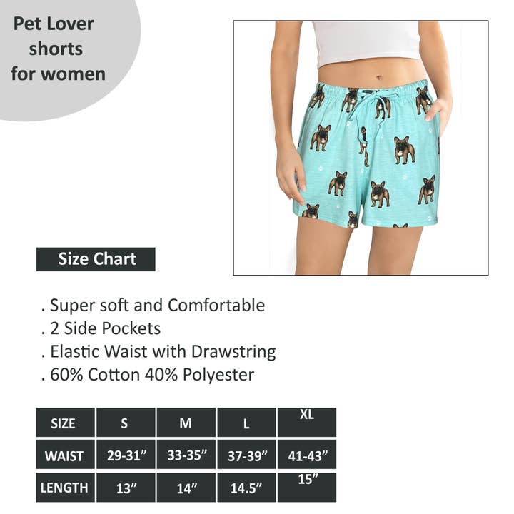 E&S Pets - Wholesale Sleepwear Bottom - Women's - French Bulldog Summer Shorts