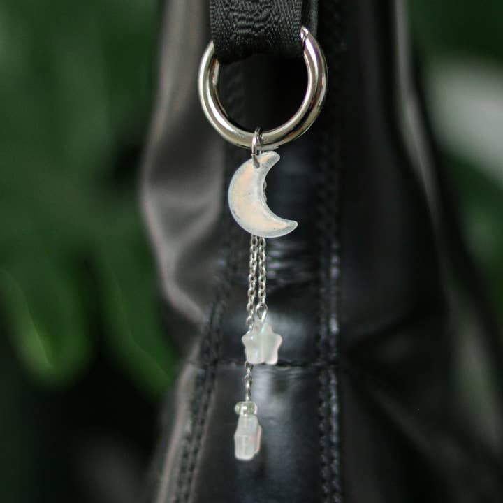 Celestial Glass Moon Star Boot Charm Accessories for wholesale by Cosmic Crow