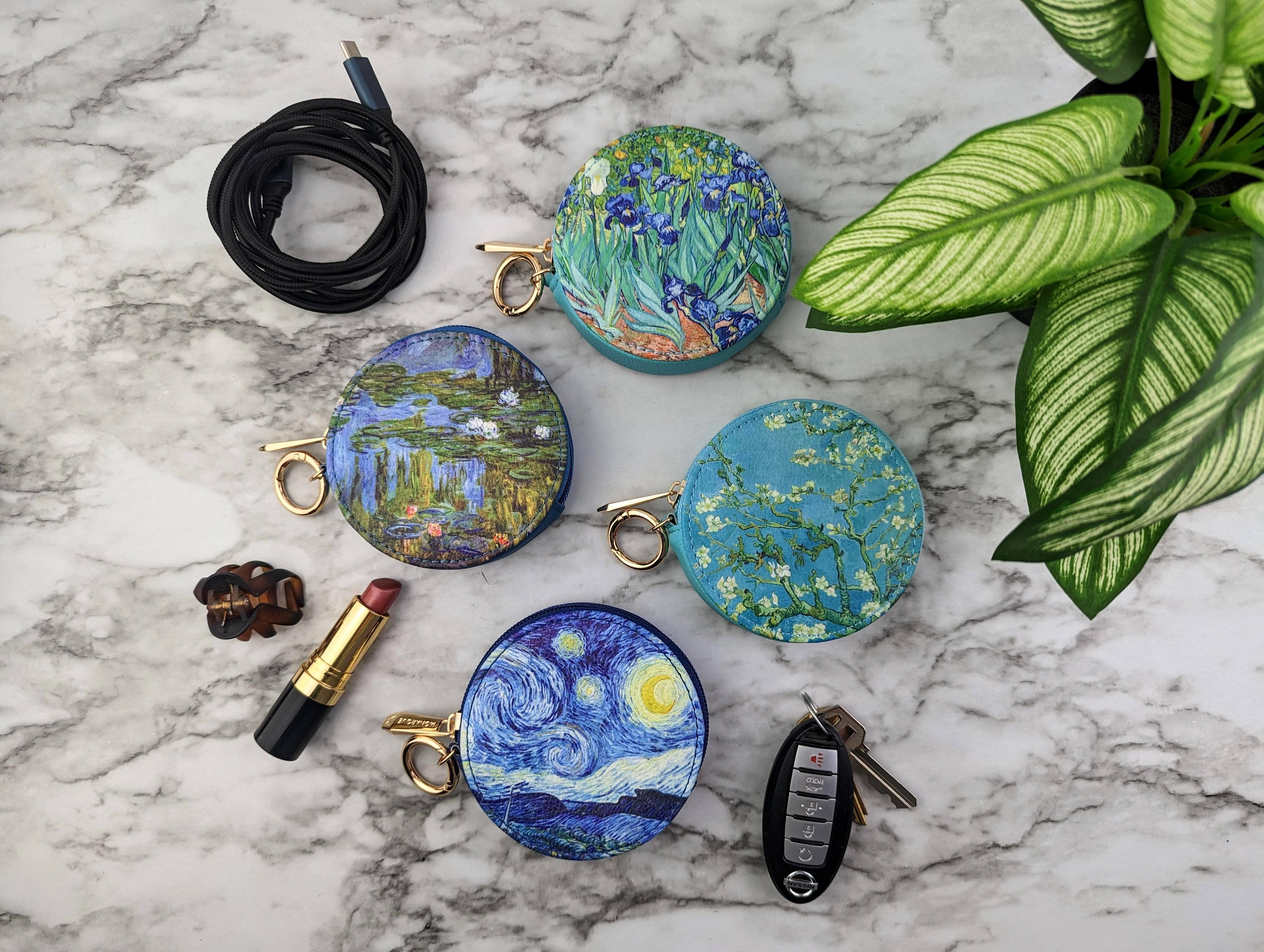 Monarque - Wholesale Pouch - Women's - Van Gogh Irises Round Zipper Case5