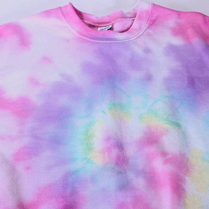 Sugar Spill - Vendita all'ingrosso Felpa - Donna - Felpa a girocollo Taffy Tie-Dye rosa scuro e viola1