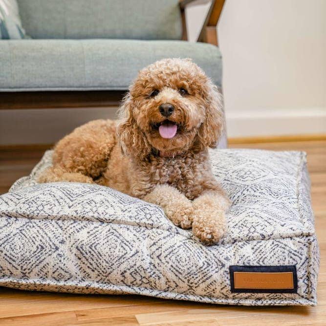 Lounger Pet Bed in Sapphire Spaniel for wholesale by Furr-Baby Gifts